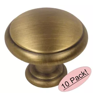 *Paquete de 10* Perilla de gabinete de latón antiguo cepillado herrajes para gabinete Cosmas #5422BAB - Imagen 1 de 1