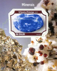 A8715 - S.TOME - ERROR MISPERF Briefmarkenbogen -2021 MINERALIEN - Bild 1 von 1