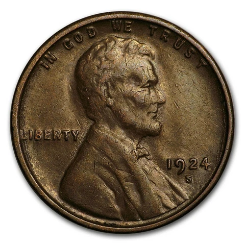 1924 S - Lincoln Wheat Penny - G/VG Cover