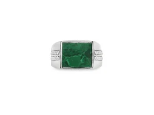 Sterling Silver Malachite Ring - Picture 1 of 2