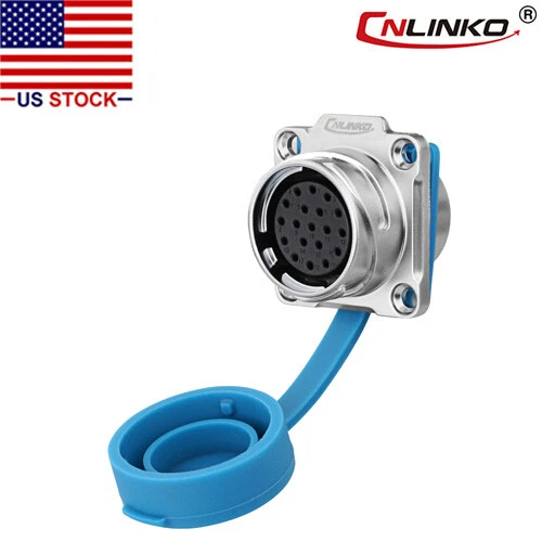 19 Pin Power Circular Connector Female Socket Outdoor Waterproof IP67 Heavy Duty - Image 1 of 4