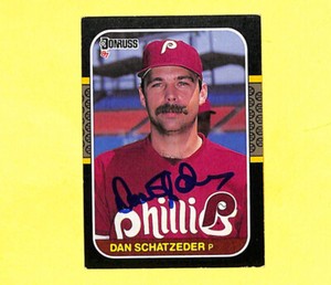 Dan Schatzeder Signed Auto Autograph 1987 Donruss #482 Card Phillies 