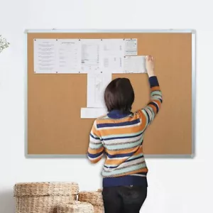 Hand in Hand Premium Corkboard Pinboard Aluminium Frame 1200 x 900mm - Picture 1 of 11