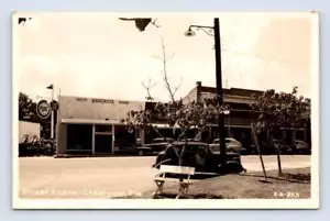Main Street CRESTVIEW Florida RPPC Vintage Cline Foto reines Ölschild ~ 1940er - Bild 1 von 2