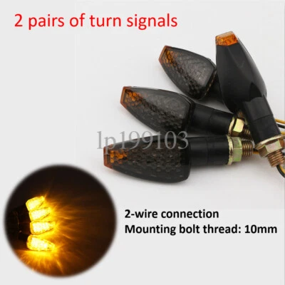 3.35"Mini Plastic Turn Signals Black Lens For Honda CBR 300R 600 RR 900RR 1000RR - Image 1 of 4