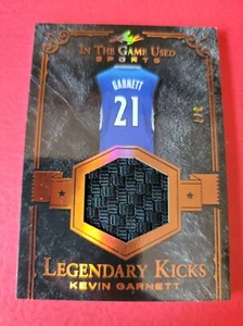 Kevin Garnett GAME USED SHOE CARD #d3/7 2018 LEAF LEGENDARY KICKS IN THE GAME - Picture 1 of 3
