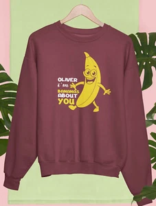 Personalised Custom I M Bananas About Sweatshirt Your Name Fruits Lover Funny - Picture 1 of 22