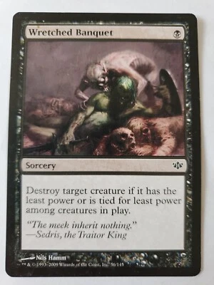 MTG Magic The Gathering Card Wretched Banquet Sorcery Black Conflux 2009 - Image 1 of 2