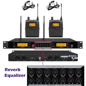 UHF Dwukanałowy bezprzewodowy monitor douszny System monitorowania Etap Słuchawki Reverb - Zdjęcie 1 z 6