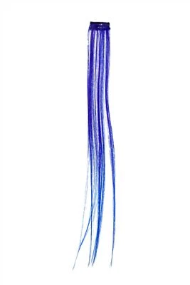 1 Clip-In Extension Strähne Haarverlängerung glatt 45cm Ombre zweifarbig Blau - Bild 1 von 3
