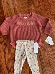 BCBG Girls Rose Gold 2 Pc Sweater and Leggings Set 18 months - Picture 1 of 1