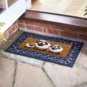 Non Slip Door Mat Insert Heavy Duty Sheep Natural Coir Front Entrance Mug 53cm - Picture 1 of 24