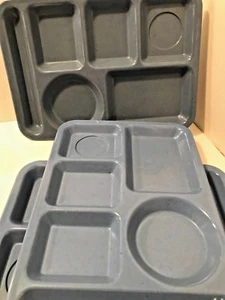 Set of 4 Vtg Texas-Ware Melamine Lunch Trays Blue #146 by Sun Coast Industries - Picture 1 of 2
