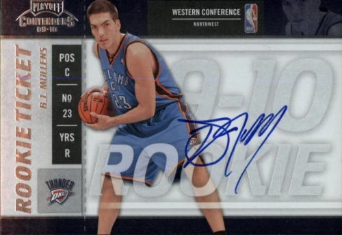 2009-10 Playoff Contenders #121 B.J. Mullens RC Auto - NM-MT - Image 1 of 1