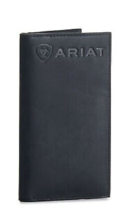Ariat Western Mens Rodeo Wallet Leather Logo Black A3548601