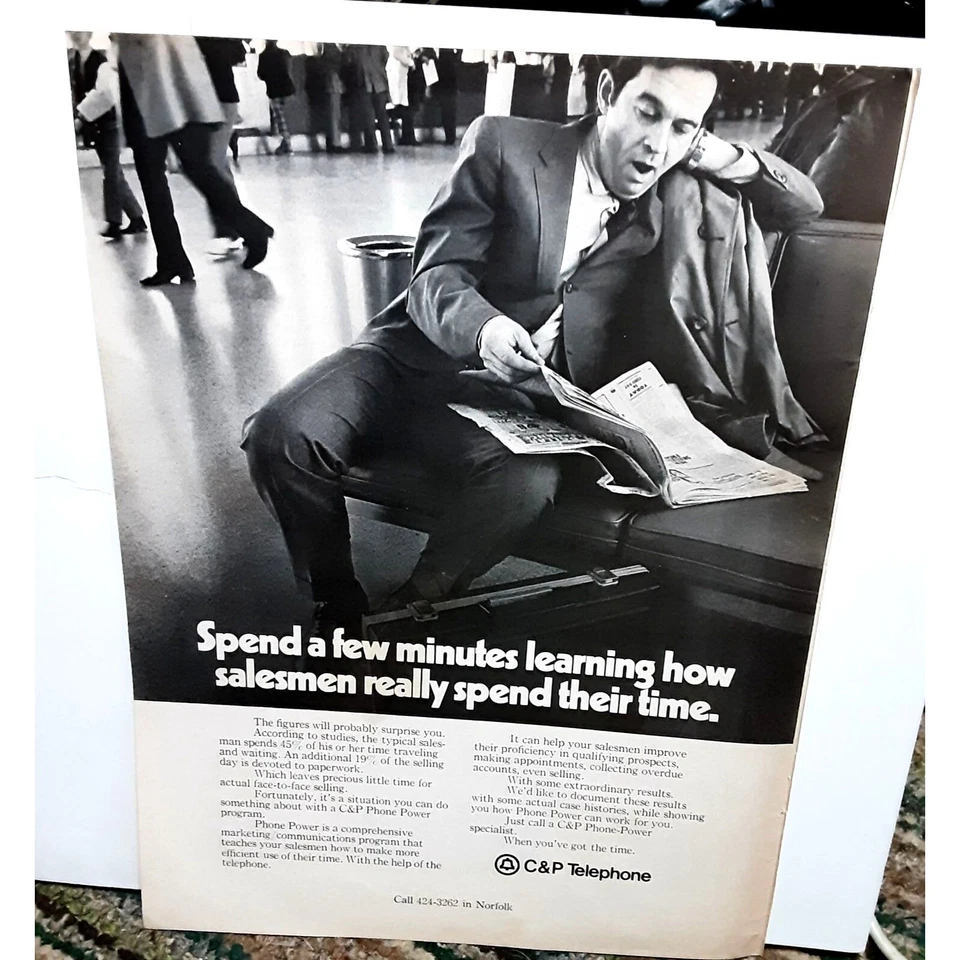 Bell C&P Telephone Chesapeake Potomac 1973 anuncio impreso original Foto 1 de 1