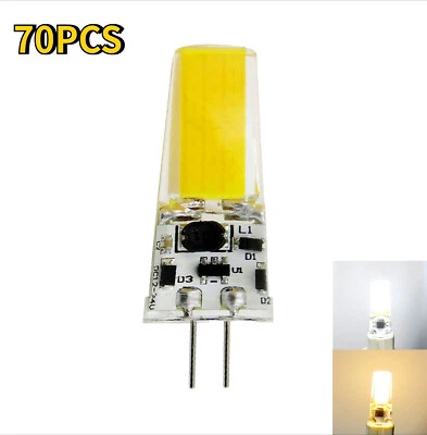 70PCS 5W COB G4 Led Dimmable bulb T5 White Warm White 110V 120V Chandelier light - Image 1 of 4