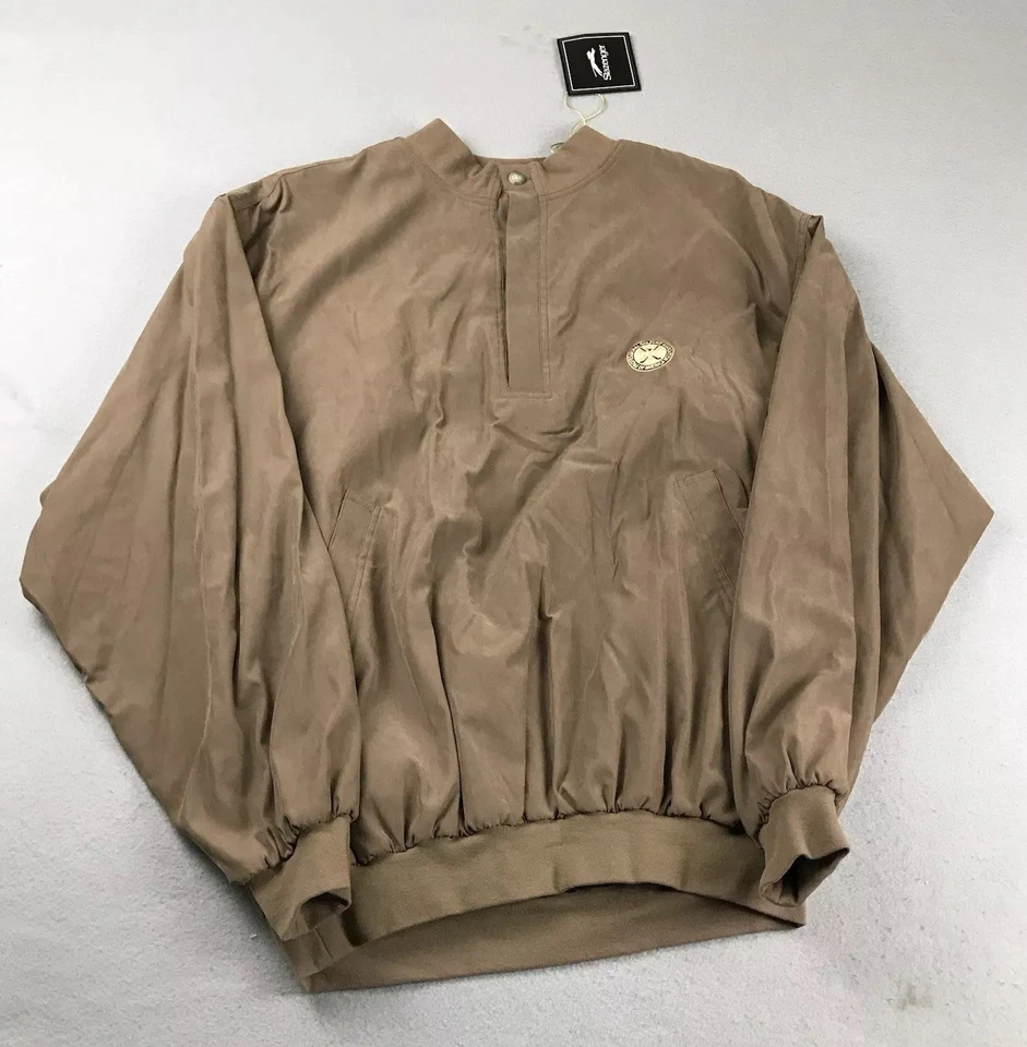 Chaqueta PGA Para Hombres Grande Marrón Forrada Pullover Mangas Largas Golf Cortavientos Nueva con Etiquetas Foto 1 de 4