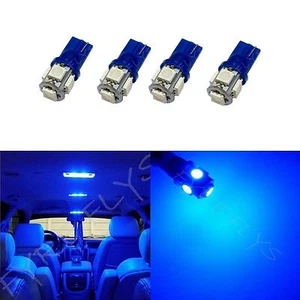 4x Blue T10 168 194 2825 W5W 5 SMD LED Dome Map Cargo 4xM2 - Picture 1 of 6