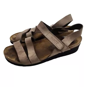 Naot Kayla Strappy Sandals Womens 37 Cork Footbed Adjustable Ankle Leather - Picture 1 of 9
