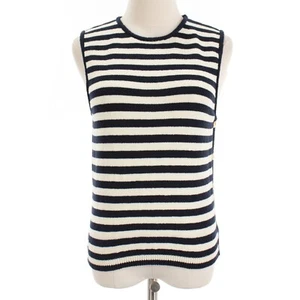 Frame NWD Mariner Sweater Tank Top Size Medium in Navy Blue & Ivory Stripes - Picture 1 of 11