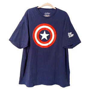 Marvel Captain America T-shirt Mens Size 2XL Blue Classic Shield Super Soldier - Picture 1 of 5