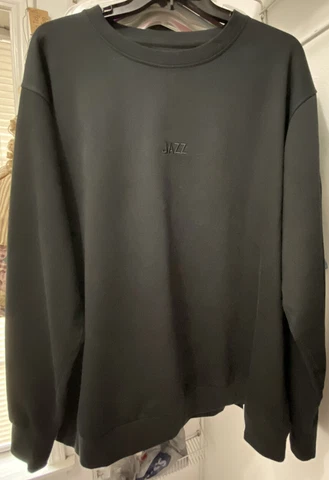 Utah Jazz Nike NBA Authentics Dri-Fit Sweatshirt Men's Black New 3XL Tall Cover