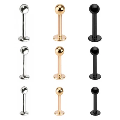 Semplice Acciaio Chirugico Labbro Monroe Tragus Piercing Orecchio Barretta Lobo - Immagine 1 di 2