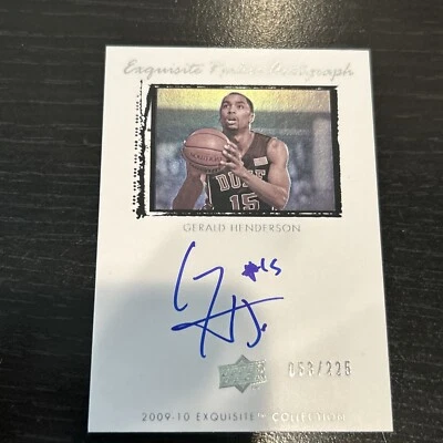 2009-10 UPPER DECK EXQUISITE GERALD HENDERSON RC AUTO 053/225!! 🏀 - Image 1 of 4