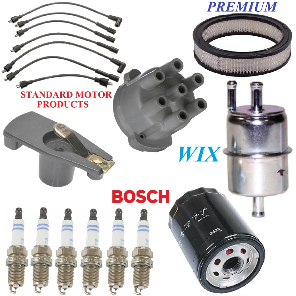 Kit de puesta a punto filtros de combustible de aceite de aire tapones de cable para Jeep CJ5 L6 4,2 L 1978-1983 Foto 1 de 1