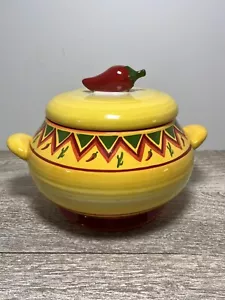 ONEIDA La Festa! Piatto da porzione pepe peperoncino sudwestern con coperchio, Tureen 2,5 qt - Foto 1 di 9