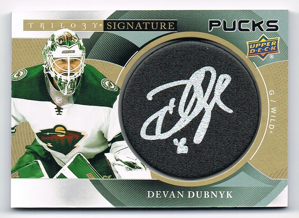 2018-19 Upper Deck Trilogy Signature Pucks Autograph Puck #SP-DD Devan Dubnyk - Image 1 of 1