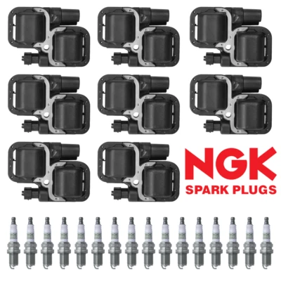 8x Ignition Coil & 16x NGK Platinum Spark Plug for Mercedes-Benz E55 AMG UF359 - Image 1 of 4