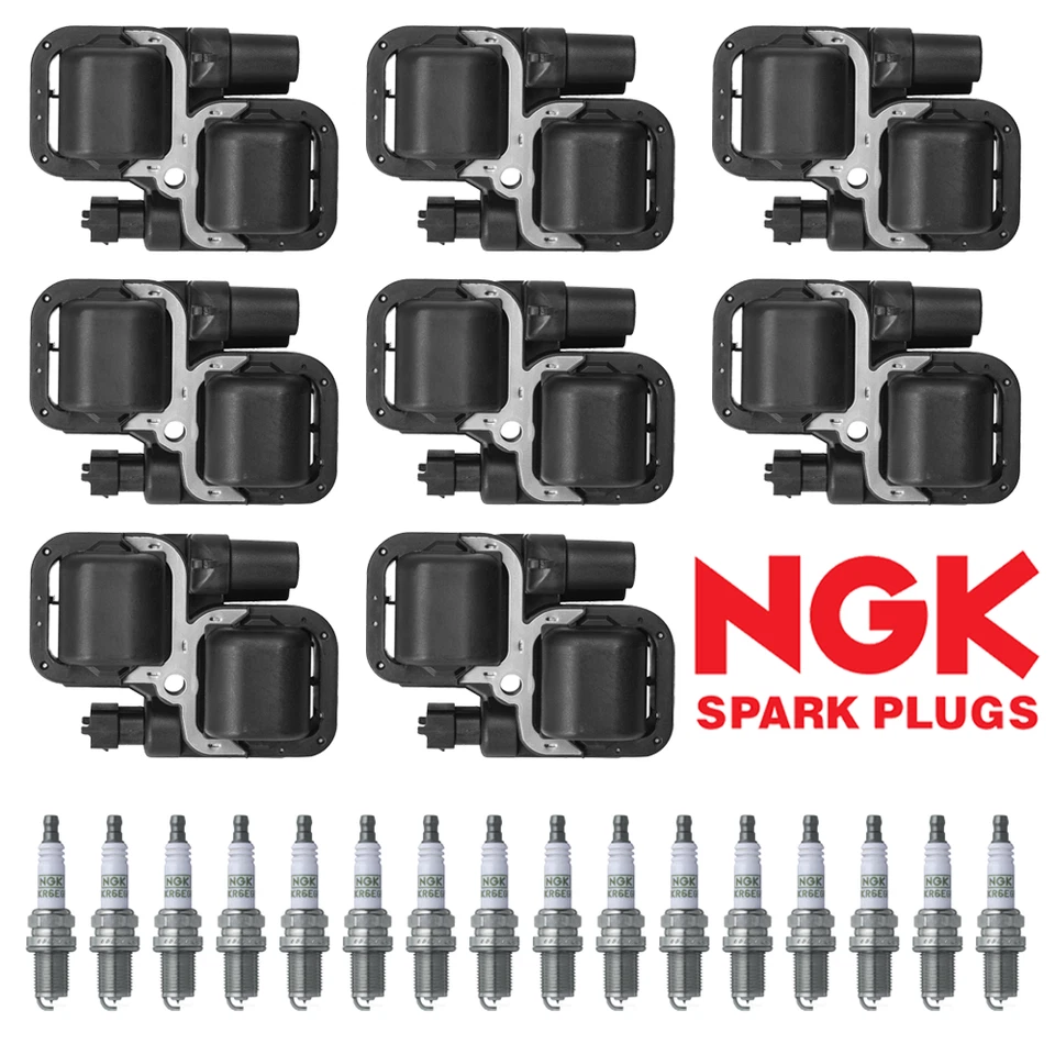 Ignition Coil & NGK Platinum Spark Plug for Mercedes-Benz C320 E430 SL500 UF359 - Image 1 of 4