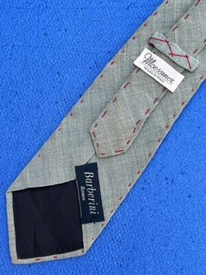 Corbata Barberini Roma Moessmer auténtica diseño de costura lisa gris 100 % lana Foto 1 de 4