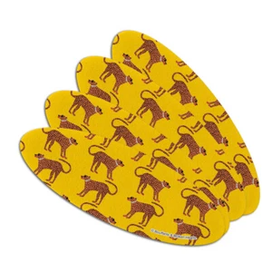 Glam Cheetahs Double-Sided Oval Nail File Emery Board Set 4 Pack - Picture 1 of 4