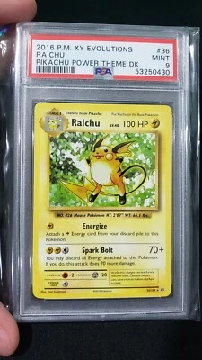 2016 Pokemon: RAICHU 36/108 [Non Holo] XY Evolutions PRERELEASE Theme Deck PSA 9 - Image 1 of 2