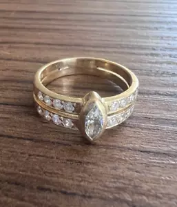RARE Cartier Vintage Ring With Marquise Diamond - Picture 1 of 10