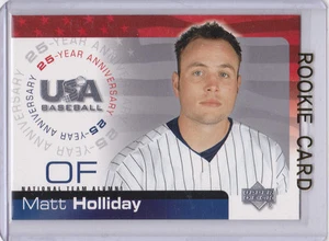 MATT HOLLIDAY ROOKIE CARD Team USA Baseball Holiday Upper Deck Cardinals Rockies - Picture 1 of 2