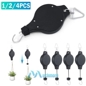 1/2/4 PCS Retractable Pulley Hook Hanging Pull Down Hanger Garden Flower Plant - Picture 1 of 18