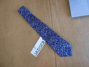 JAEGER - CORBATA HOMBRE 100% SEDA - MEZCLA AZUL - NUEVA CON ETIQUETAS - Imagen 1 de 7