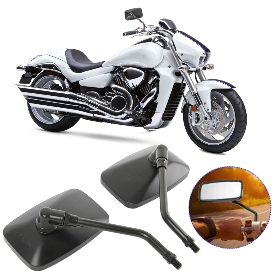 Черное мотоциклетное зеркало обзора 10 мм для Honda Nighthawk CB 250 450 650 700 750 - Изображение 1 из 4