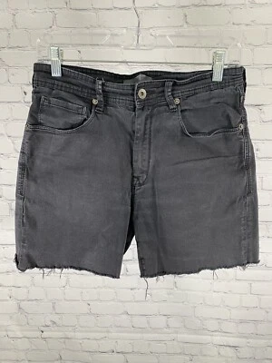 Saks Fifth Avenue Faded Black Distressed Denim Cutoff Shorts Womens (28 x 5) - Image 1 of 4