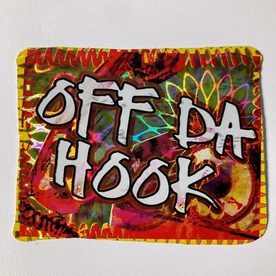 Off Da Hook Street Slangs Vending Sticker Prismatic Decal Red Yellow Holograph - Image 1 of 2