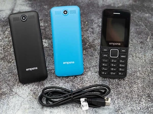 Emporia Dual-SIM Handy schwarz blau mit Taschenlampe MD212_001 [B-Ware] - Bild 1 von 2