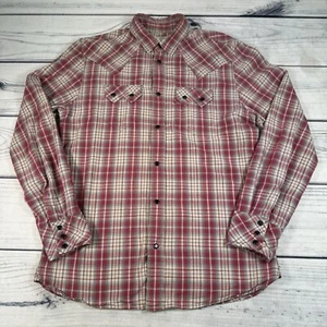Levi’s Barstow Herren Hemd rot kariert kariert Flanell Western Sawtooth Gr. M Slim - Bild 1 von 14
