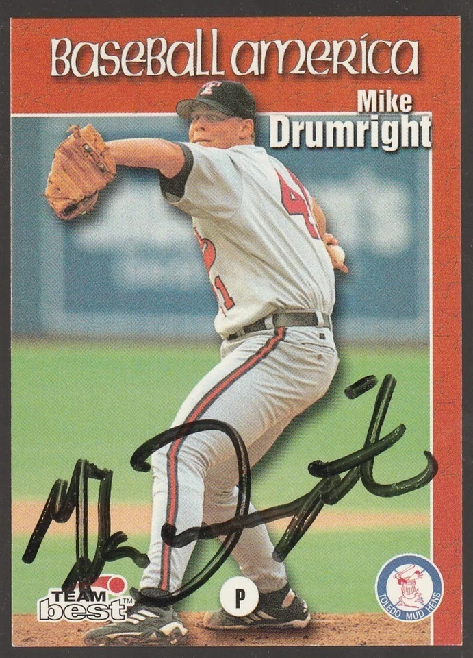 1999 Team Best Baseball America #37 Mike Drumright IP autograph signed card - Image 1 of 1