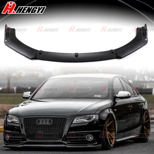 For Audi A4 S4 Rs4 2008-2012 B8 Front Bumper Lip Spoiller Splitter Matte Black - Picture 1 of 9