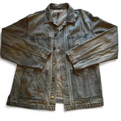 Stussy джинсовой ткани качества рабочей одежды куртка размер XL - Изображение 1 из 4