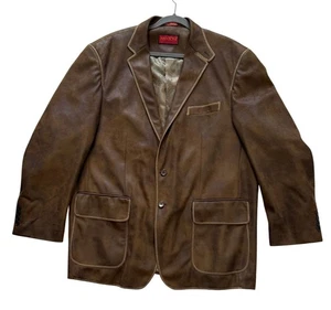 Mantoni Italy Design Kunstleder Blazer Jacke Braun 48R - Bild 1 von 7